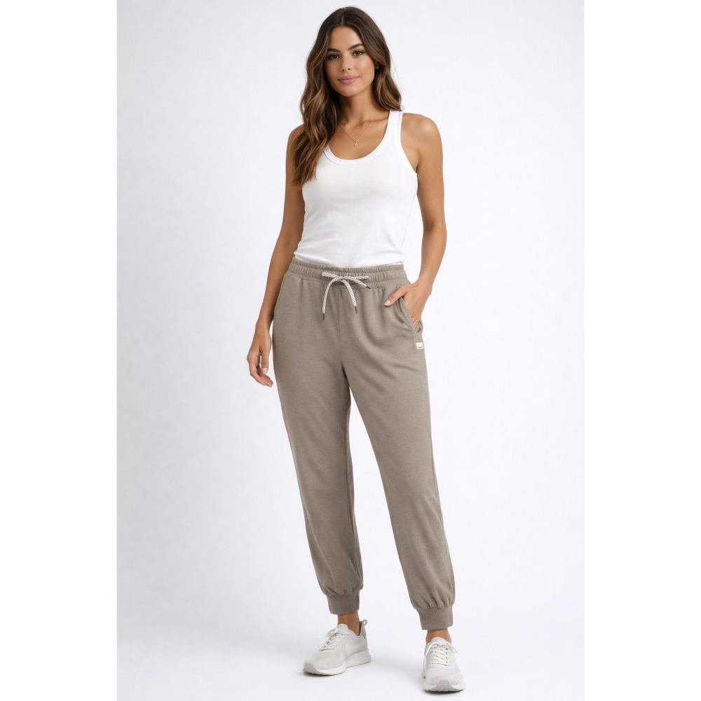 Vuori Performance Jogger Womens XS Ecru Heather Athleisure Sweatpants NWOT